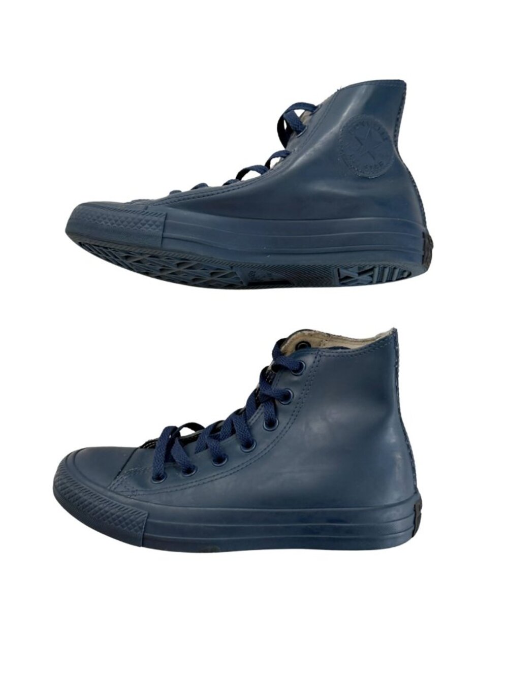 Converse Chuck Taylor All Star Rubber High Top Sneakers Navy Monochrome